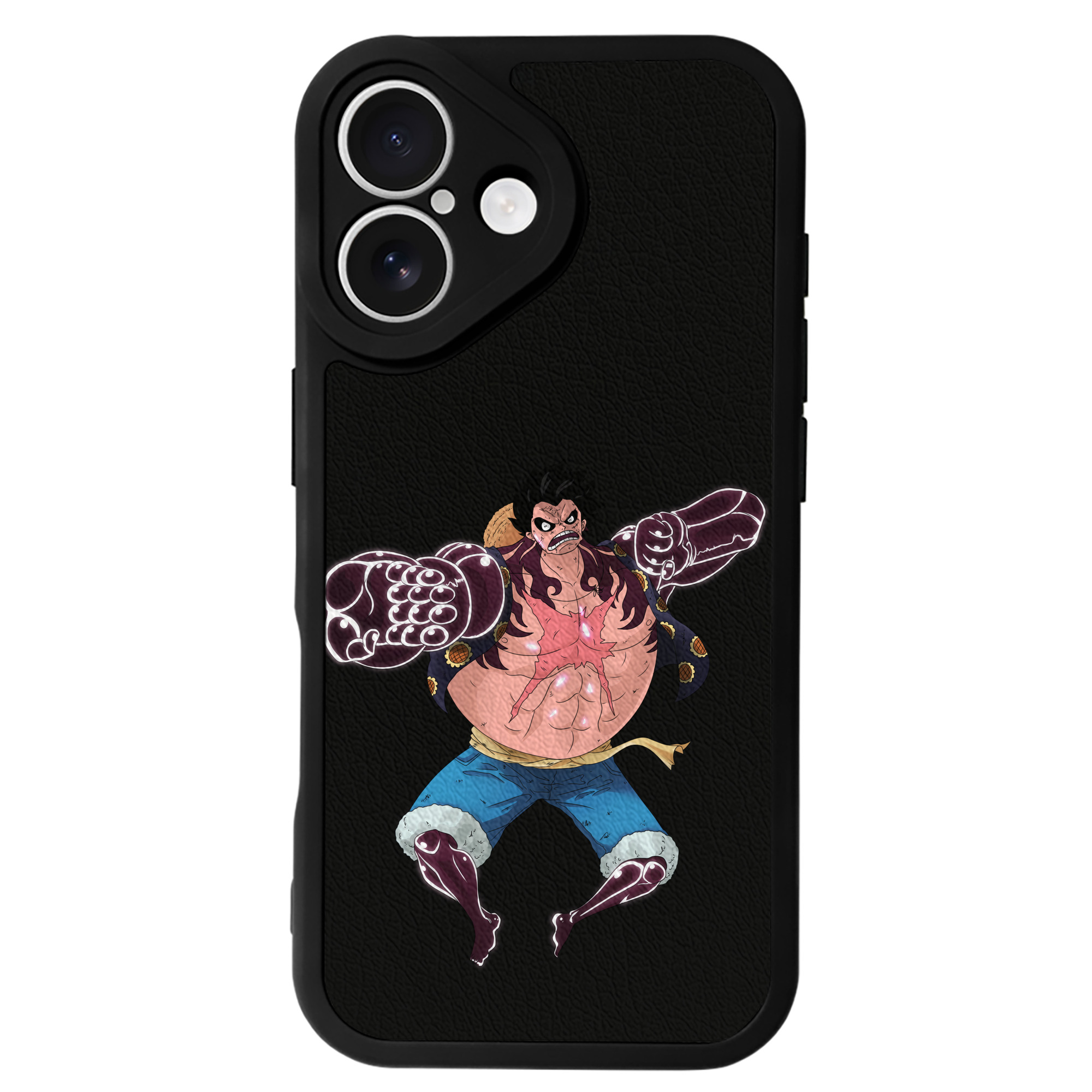 （画像用） ワンピース モンキー・D・ルフィ ONE PIECE Monkey D. Luffy 【iPhone 16シリーズ対応】シリコンスマホケース（レザー調） 材質：シリコン